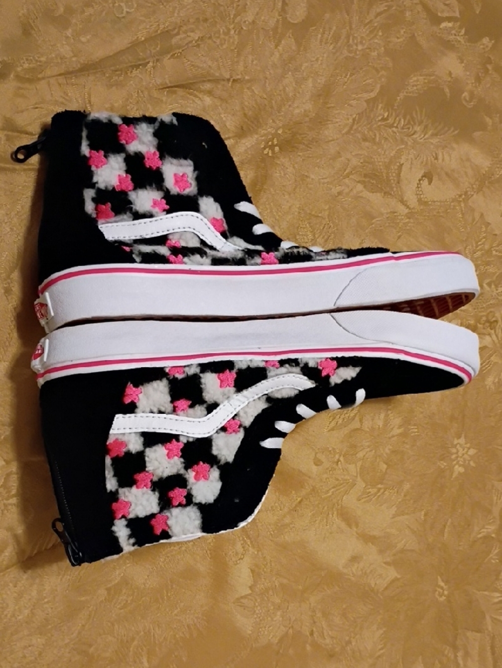 VANS Sk8-Hi Black/White & Pink Leopard High-Top Sneakers Women's 8.0 Men's 6.5 - Picture 6 of 12